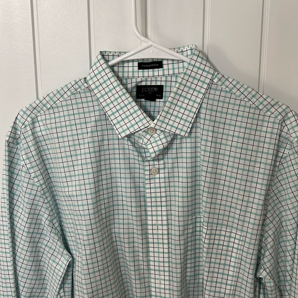 Jcrew Blue Plaid Button Down Shirt Size L
